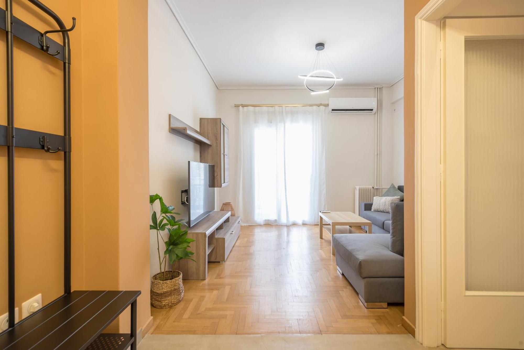 Ferienwohnung Stylish 2 Bd Urban Retreat Near Panormou Metro Athen Exterior foto