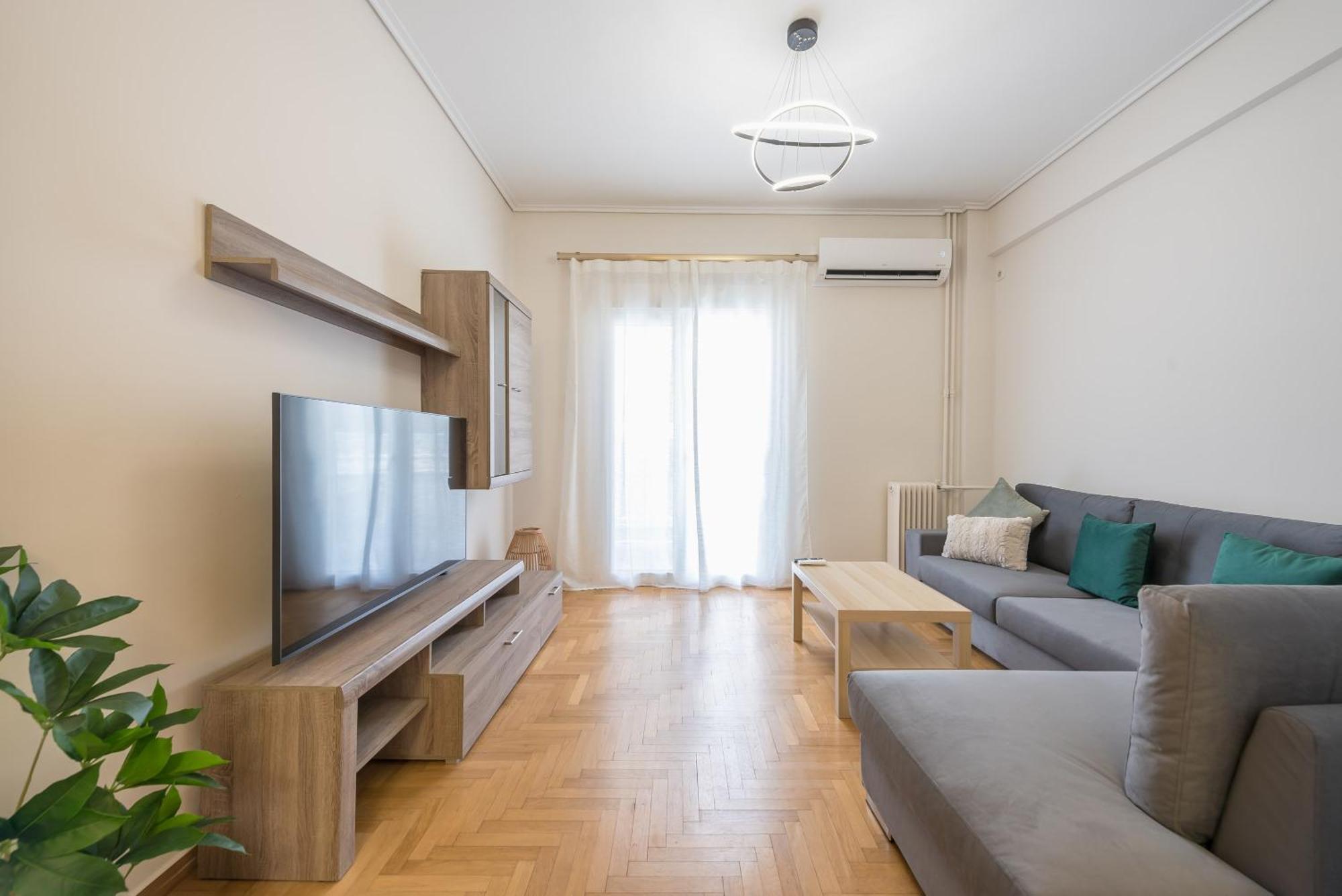 Ferienwohnung Stylish 2 Bd Urban Retreat Near Panormou Metro Athen Exterior foto
